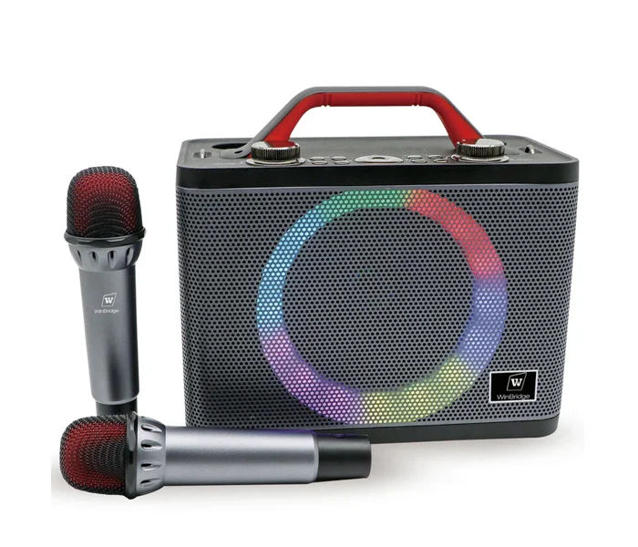 WinBridge T8 Ultra-Portable Karaoke Speaker with Dual Wireless Bluetooth Microphones