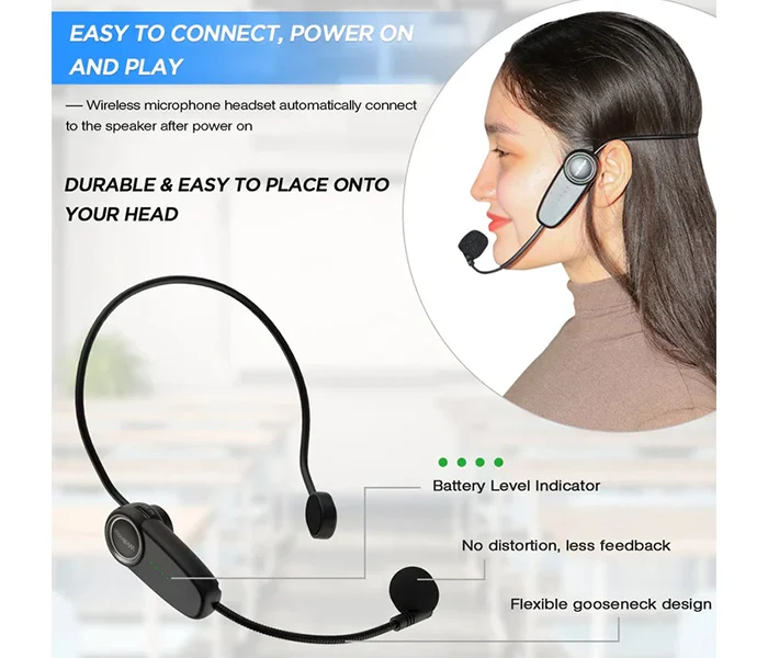 Wireless Microphone Headset